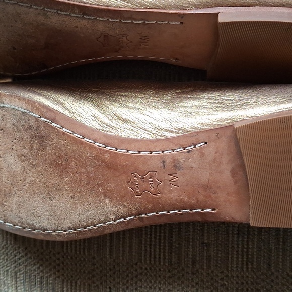 Tory Burch Women's Gold Ballet Flats - Picture 3 of 9